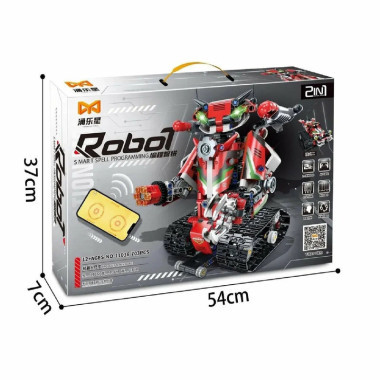 Конструктор Yonglexing 11036 Robot 2в1 &quot;Красный трансформер&quot; на радиоуправлении 703 дет. 37х7х54