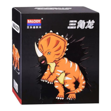 Конструктор Balody 18402 Динозавр "Трицератопс" 1145 дет. 16.5x18x8 см