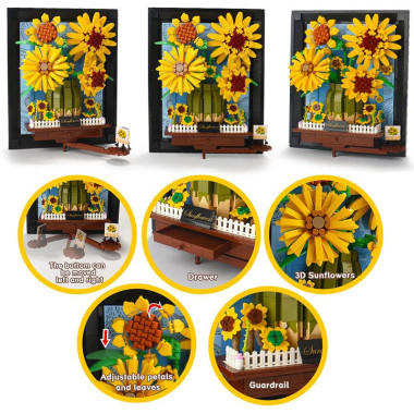 Конструктор Balody 21168 3D-Картина Букет полевых цветов 1277 дет 23x30x8 см