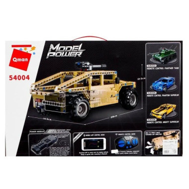 Конструктор Qman 54004 Техника &quot;Джип Yuetu &quot; на радиоуправлении 413 дет.