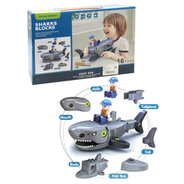 Конструктор 61132 Sharks Blocks Акула, 13 дет.