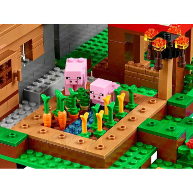 Конструктор PRCK 63021 Майнкрафт &quot;Мини деревня&quot; 1106 дет. 57.5х37.5х8 см