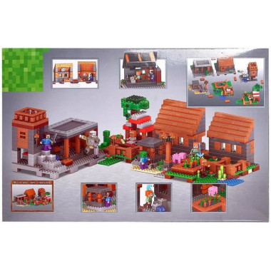 Конструктор PRCK 63021 Майнкрафт &quot;Мини деревня&quot; 1106 дет. 57.5х37.5х8 см