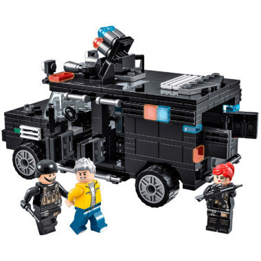 Конструктор QuanGuan 100047 Сити &quot;Полицейская погоня 6в2&quot; 454 дет. 41x28x5 см