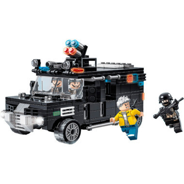 Конструктор QuanGuan 100047 Сити &quot;Полицейская погоня 6в2&quot; 454 дет. 41x28x5 см