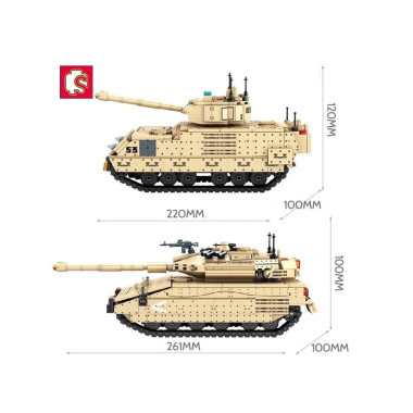 Конструктор Sembo 207005 Танк Меркава 659 деталей