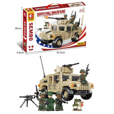 Конструктор Sembo 207121 Техника Танк &quot;Военный хаммер M1114&quot; 497 дет.