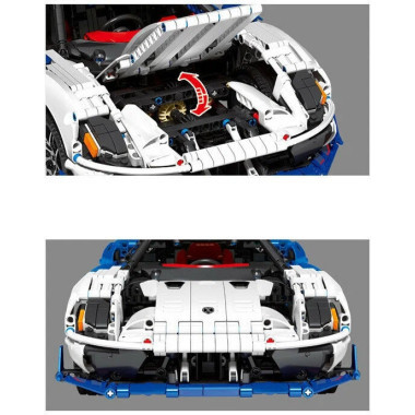 Конструктор Sembo 701037 Техника Машина &quot;Суперкар Hell Cat&quot; 1857 дет. 48.5x33x11