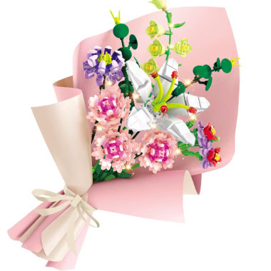 Конструктор Forange Block FC8314 Букет Орхидеи c подсветкой 514дет. 21.3x36x8.9