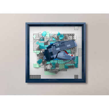 Конструктор Jaki JK5302 3D-Картина Динозавр, 573 дет., (пасть двигается) 43x8x32 см