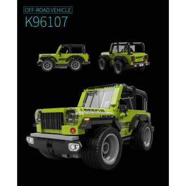 Конструктор KeeYee World K96107 &quot;Джип&quot; на радиоуправлении 320 дет. в коробке 27х5х20 см