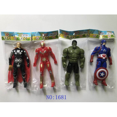 Фигурки Супер героев 4 вида в пакете 12шт. в уп.  размер 16см