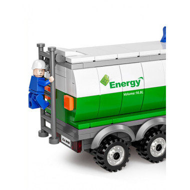 Конструктор BBlock XJ-848D Сити &quot;Автоцистерна для перевозки нефти&quot; 415 дет. 30х7х48 см