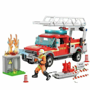 Конструктор BBlock XJ-829E Сити &quot;Пожарная машина для бездорожья&quot; 426 дет. 48x30x7 см