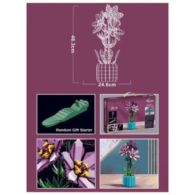 Конструктор Zuanma 101-8 Азалия 798дет. 41x5.5x29