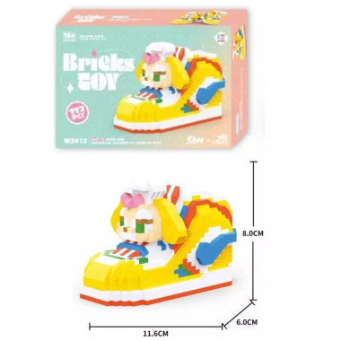 Конструктор Bricks Toy W2412 Мультяшный кроссовок 172 дет 22х5х15 см Конструктор Bricks Toy W2412 Мультяшный кроссовок 172 дет 22х5х15 см
