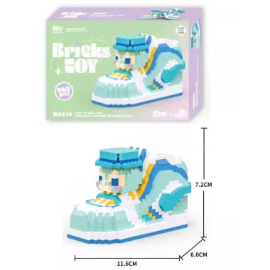 Конструктор Bricks Toy W2414 Мультяшный кроссовок 140 дет 22х5х15 см Конструктор Bricks Toy W2414 Мультяшный кроссовок 140 дет 22х5х15 см