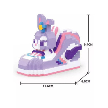 Конструктор Bricks Toy W2411 Зайчик в кроссовке 166 дет 22х5х15 см