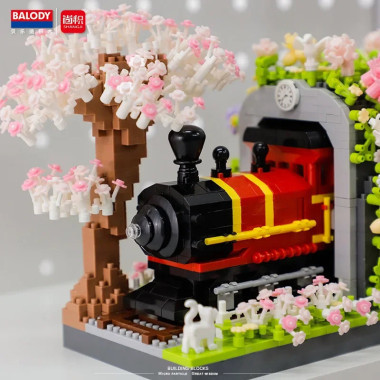 Конструктор Baloby 16387 Подставка для книг &quot;Весеннее путешествие на поезде&quot;, 2665 дет.