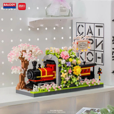 Конструктор Baloby 16387 Подставка для книг &quot;Весеннее путешествие на поезде&quot;, 2665 дет.