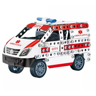 Конструктор металлический 8801 Машина Скорая помощь 314 дет. 35х27х6.5