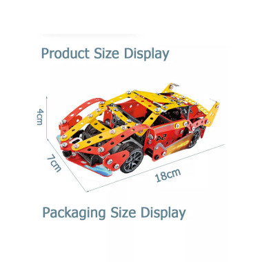 Конструктор металлический Гоночная машина 8601 372дет. 35х27х6.5