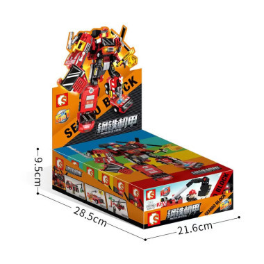 Конструктор 103093-103098 Sembo Block &quot;Робот трансформер Автобот&quot; 6в1, 6шт/уп. 18х13х4.2с