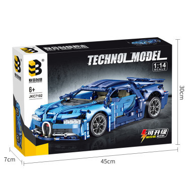 Конструктор JKC7102 Техника Машина Bugatti  1:14 1300 дет.