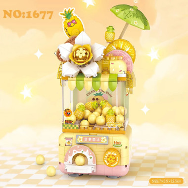 Конструктор LOZ 1677 Аппарат для конфет &quot;Загадочная коробка с охлаждающим ананасом&quot; 387 дет. 16.5x12.5x8