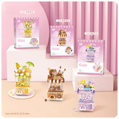 Конструктор LOZ 1677 Аппарат для конфет &quot;Загадочная коробка с охлаждающим ананасом&quot; 387 дет. 16.5x12.5x8