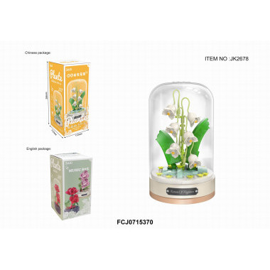 Конструктор JAKI JK2678 Музыкальная шкатулка Цветы &quot;Возвращение счастья&quot;