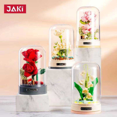 Конструктор JAKI JK2675 Музыкальная шкатулка Цветы &quot;Навсегда любовь&quot;