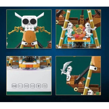 Конструктор Quan Guan 100228 Музыкальная колонка Bluetooth &quot;Пираты&quot; 591 дет. 22.8x31x6.6 см (свет + движение)