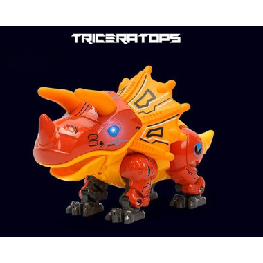 Динозавр Трицератопс металлический со световыми и звуковыми эффектами 12 шт/дисплей 46.5*9.5*31.5