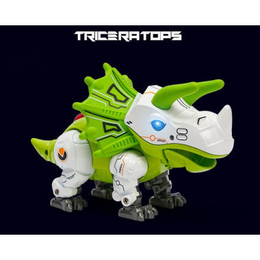 Динозавр Трицератопс металлический со световыми и звуковыми эффектами 12 шт/дисплей 46.5*9.5*31.5