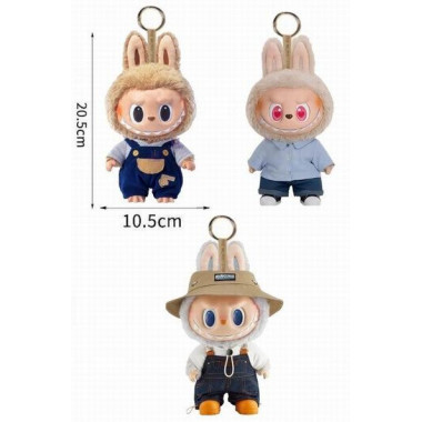 Ограниченная серия 3-го поколения PopMart Pop Labubu Heart Macaron 8-дюймовый плюшевая виниловая кукла брелок [2 комплекта одежды] 3 вида. ЦЕНА ЗА 6 шт.