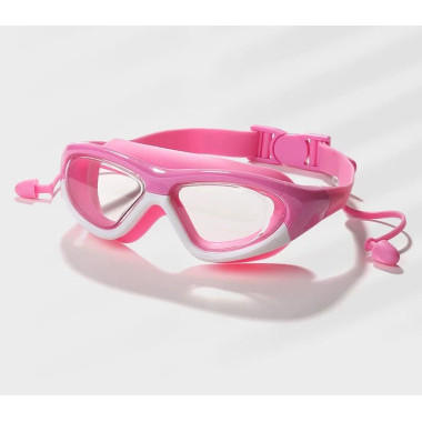 Очки для плавания с чехлом в комплекте (Розовый)