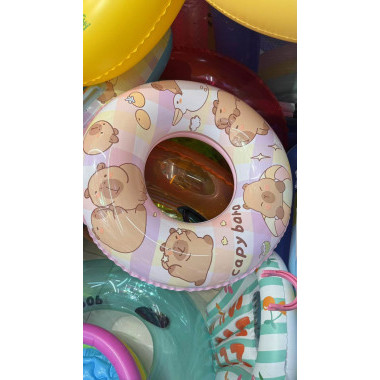 Круг надувной для плавания &quot;Капибара&quot; 60 см РОЗОВЫЙ