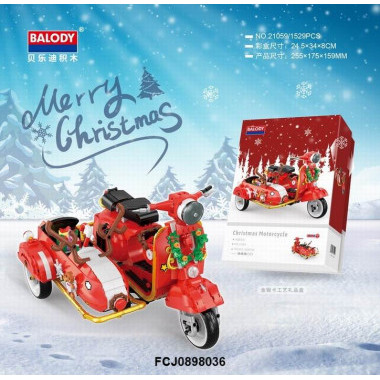 Конструктор 21059 Balody "Рождественский мотоцикл" 1529 дет.
