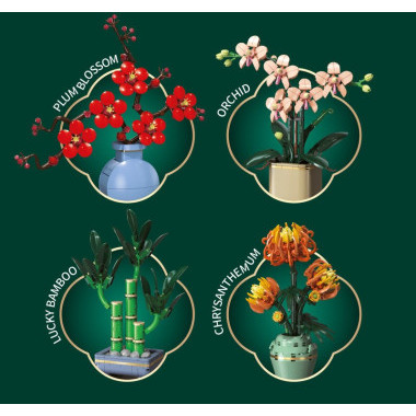 Конструктор SEMBO 601293 &quot;Зимняя слива&quot; 338 дет. 8X20X6