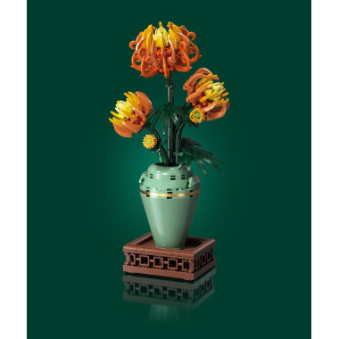 Конструктор SEMBO 601296 &quot;Пионовидная хризантема&quot; 254 дет. 8X20X6