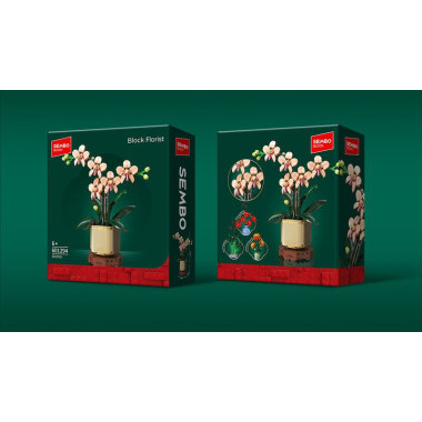 Конструктор SEMBO 601294 &quot;Орхидея&quot; 357 дет. 8X20X6