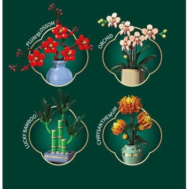 Конструктор SEMBO 601294 &quot;Орхидея&quot; 357 дет. 8X20X6