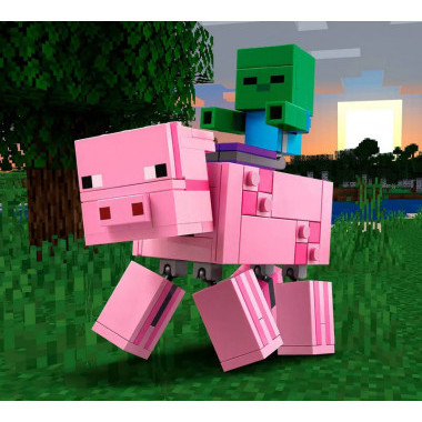 Конструктор LARI 11473 Майнкрафт &quot;Свинья и Зомби-ребенок&quot; 159 дет.17х24х4.5см