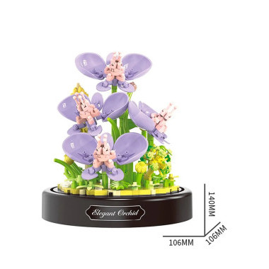 Конструктор Balody 16345 Элегантная орхидея, 374 дет., 13x13x16.3