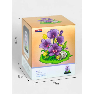 Конструктор Balody 16345 Элегантная орхидея, 374 дет., 13x13x16.3