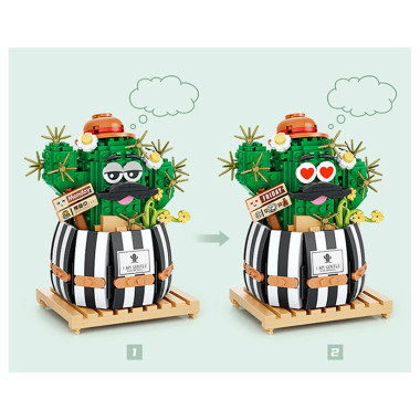 Конструктор Loz 1245 &quot;Мистер кактус&quot; 578 дет. 11x6.5x24 см