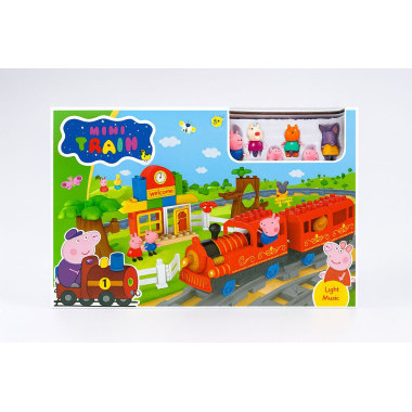 Железная дорога для Свинки + 6 героев  музыка+свет 26.5х18х12.5см (аналог)