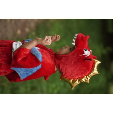 Детский карнавальный костюм дракона (красный) на 3-6 лет