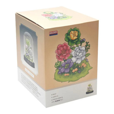 Конструктор Balody 16347 Цветы в колбе &quot;Чистый жасмин&quot;, 385 дет. 13x13x16.3